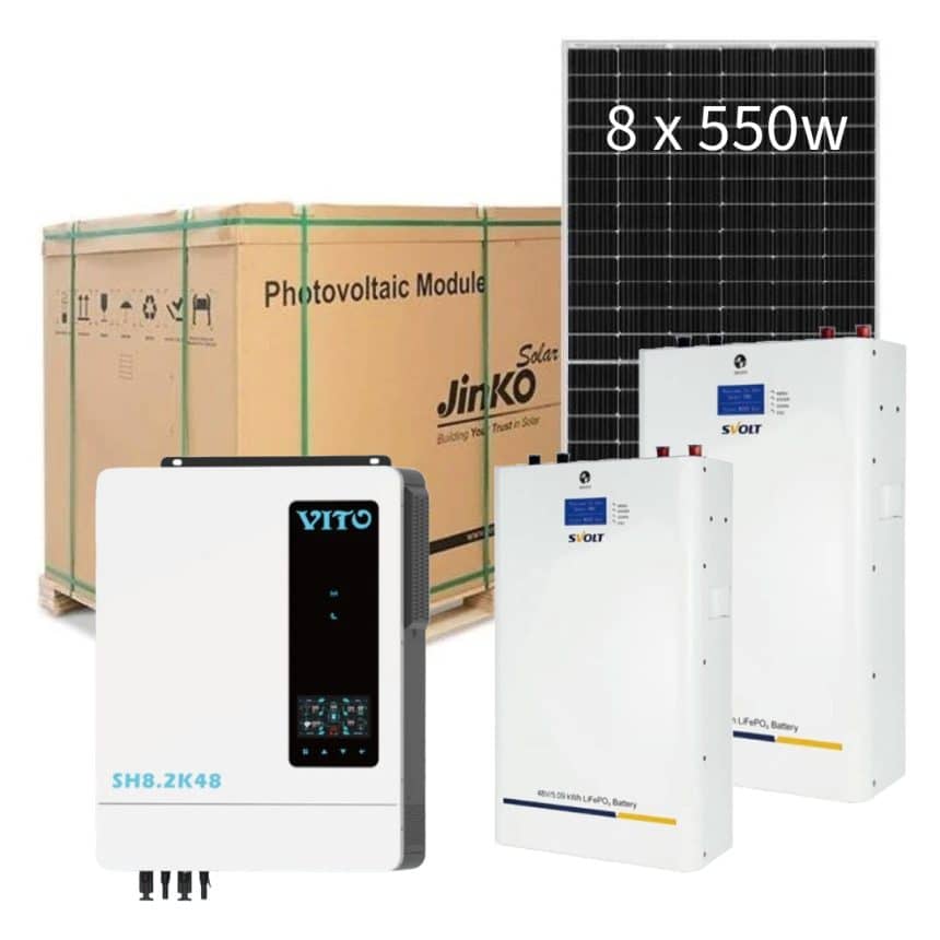 Kva Vito Hybrid Inverter X Kw Svolt Lithium Batteries With X W Jinko Solar Panel