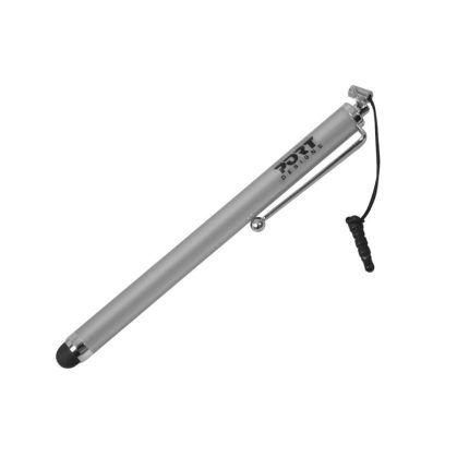 Enhance your mobile experience with the Port Designs Universal Stylus. It features a metallic design with a universal tip that is widely compatible with many different iOS or Android touch screen devices.