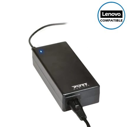 Replace your old or lost laptop charger with Port's Connect 90W Lenovo® Notebook Adapter. This adapter features adaptable output power