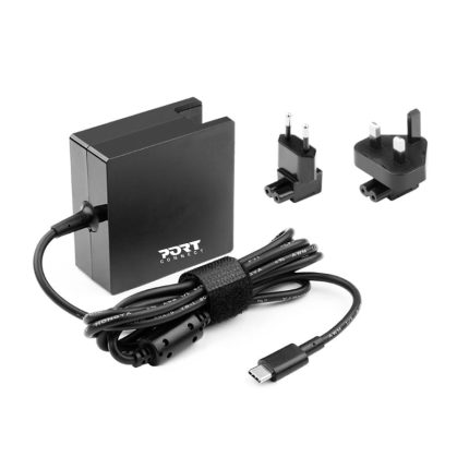 Keep your USB-C devices charged with Port Connect's USB-C Port 65W Notebook Adapter. This adapter offers up to 65W of power and utilises automatic voltage detection to protect your devices when charging.