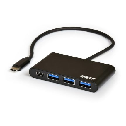 Stay connected by adding more USB devices to your notebook with Port Connect’s Type-C USB Hub for notebooks. This hub allows you to plug in up to 4 USB devices at once and uses super fast USB 3.0