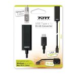 Convert your notebook's Type-C connection to a high speed 2Gbps network adapter with the Port Connect Type-C to RJ-45 Ethernet Adapter.