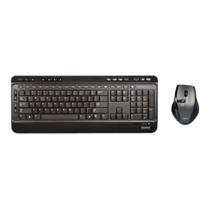 The Port Wireless Silent Keyboard & Mouse takes ergonomic peripheral comfort wireless and boasts a range of up to 10m. This 2in1 pack offers a full silent 104-Key layout keyboard and an accurate 3-mode DPI optical mouse.