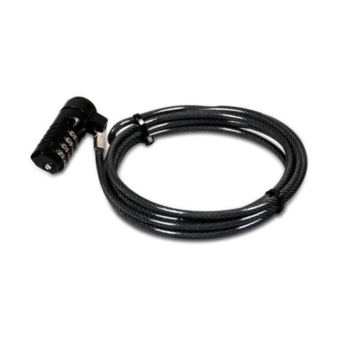 Keep your devices safe with the 1.8m Port Connect T-notch 4 Digit Combination Lock and its 10