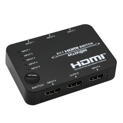 Switch between multiple HDMI sources with the HDCVT 18Gbps HDMI 5 x 1 Switch. It features 5 x HDMI inputs with support for video resolutions up to 4K