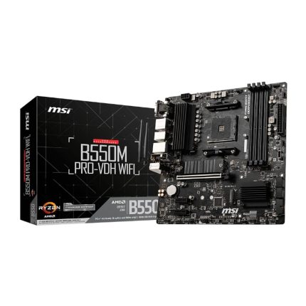 The MSI B550M PRO-VDH Wi-Fi  AM4 mATX Motherboard is built with a variety of features designed to satisfy DIY users. It features enhanced audio