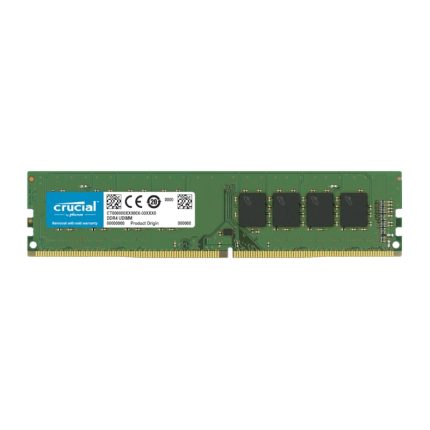 Increase system performance and multitask with ease with the Crucial 8GB DDR4 3200MHz UDIMM Desktop Memory Module. It features 8GB of high speed DDR4 3200MHz memory that is ideal for upgrading your desktop PC.