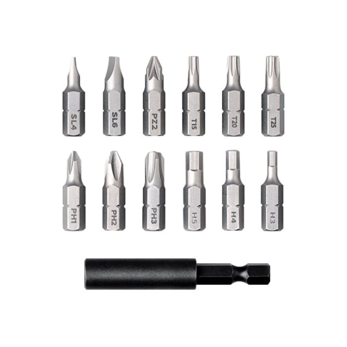12 included S2 steel bits