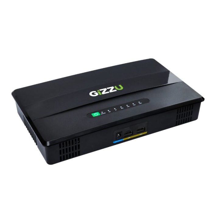 Give power to your devices during a power outage with the Gizzu 10W Mini DC 46Wh UPS. It can power your mobile devices