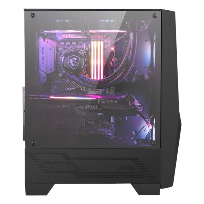 2 x ARGB fans in the front and 1 x regular fan in the rear