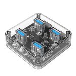 Connect more devices to your system with Orico’s Transparent 4 Port USB 3.0 Hub. Equipped with input charging ports