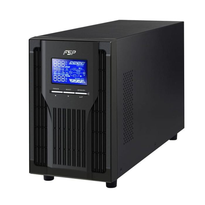 The FSP Champ range of UPS devices is the high-density version of the double-conversion online UPS with an output power factor that reaches 0.9 and features an ECO mode for energy saving.