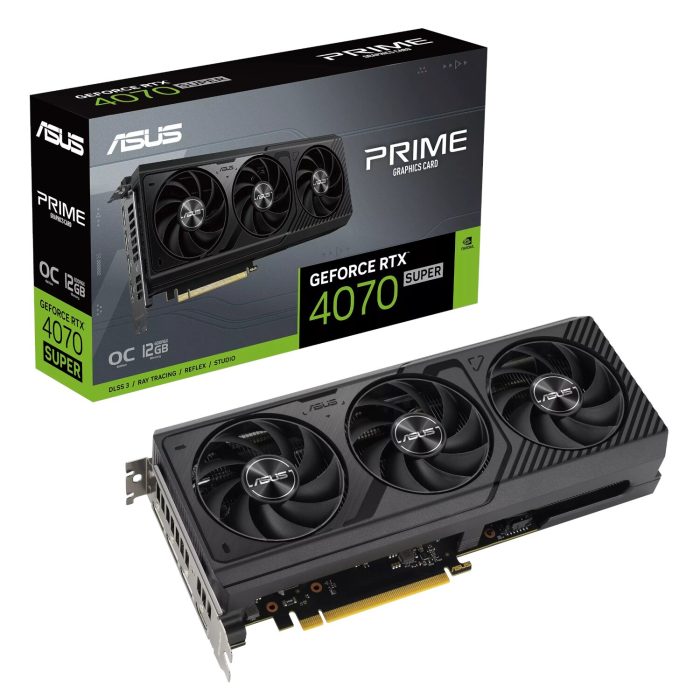Unlock stunning visuals with the Asus PRIME GeForce RTX 4070 SUPER OC 12GB Graphics Card