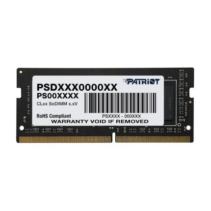Improve your laptop and notebook system performance with the Patriot Signature Line DDR4 8GB 3200MHz SODIMM memory module. It features 8GB of DDR4 memory running at 3200MHz