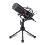The Redragon Blazar Cardioid|Unidirectional USB Condenser Mic & Tripod is perfect for streaming or content creation. It features a unidirectional condenser microphone