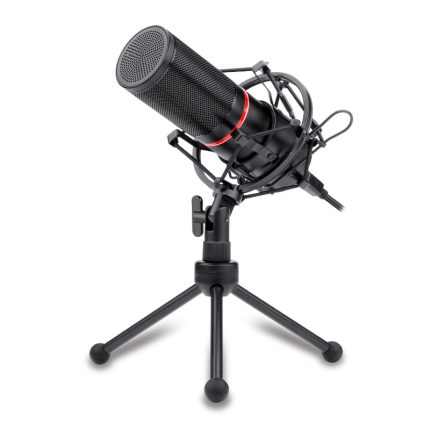 The Redragon Blazar Cardioid|Unidirectional USB Condenser Mic & Tripod is perfect for streaming or content creation. It features a unidirectional condenser microphone