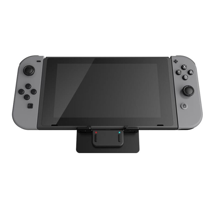 The Sparkfox Dual Audio Chat Adapter for Nintendo Switch allows you to connect any compatible bluetooth headset to the switch wirelessly. Enjoy gaming on the switch without worrying about extra cables or clutter. This Sparkfox adapter also comes with a 2 piece flat stand and dock adapter for charging.