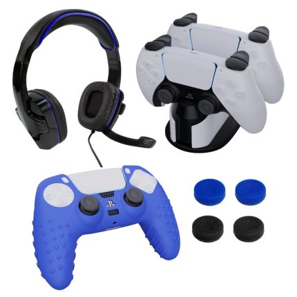 Enhance your PlayStation 5 gaming experience with the Sparkfox PlayStation 5 Combo Gamer Pack. It features a 4 in 1 gaming combo with a gaming headset