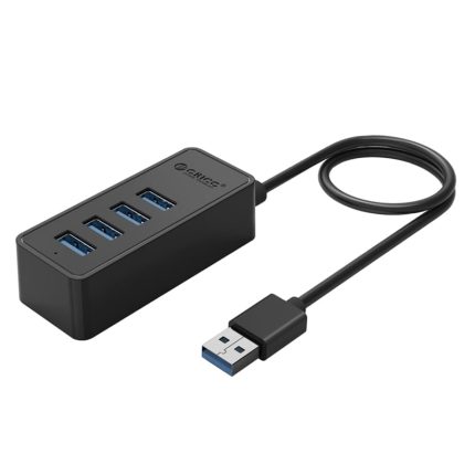 The Orico 4 Port High speed USB3.0 HUB is perfect for adding additional plug and play USB 3.0 ports to any of your USB 3.0 supported devices. It comes with a 5V Micro B power supply port