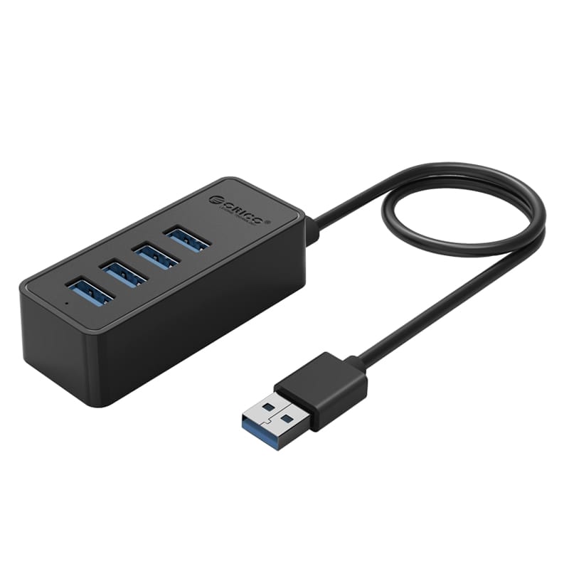 The Orico 4 Port High speed USB3.0 HUB is perfect for adding additional plug and play USB 3.0 ports to any of your USB 3.0 supported devices. It comes with a 5V Micro B power supply port