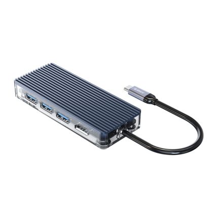 Get 4K HDMI support or power your laptop with the Orico Type-C 6-in-1 Transparent Hub. It features 4K HDMI support