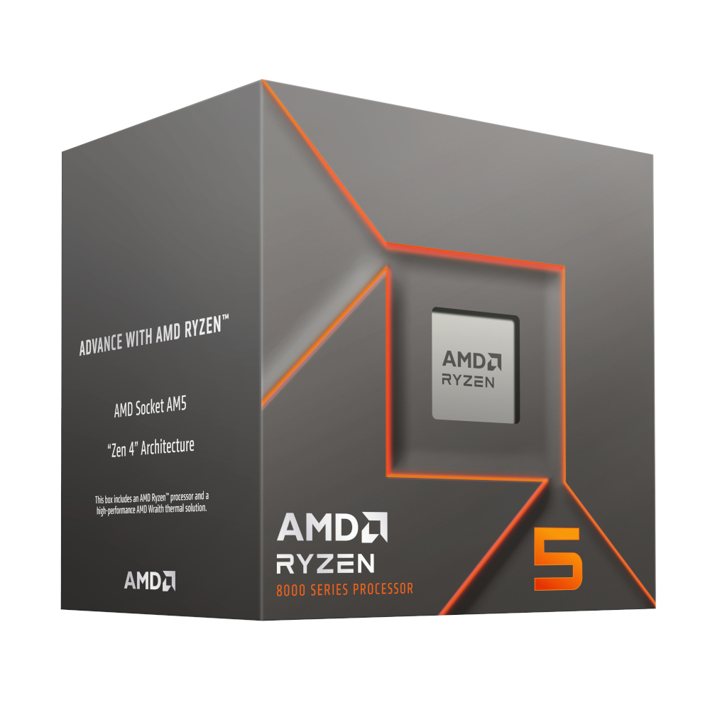 AMD RYZEN 5 8400F 6-Core 4.2GHZ AM5 CPU | 100-100001591BOX AMD RYZEN 5 8400F 6-Core 4.2GHZ AM5 CPU - Image 1