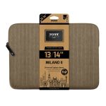 Port Designs Milano II Eco 13/14" Universal Laptop Sleeve - Desert Brown