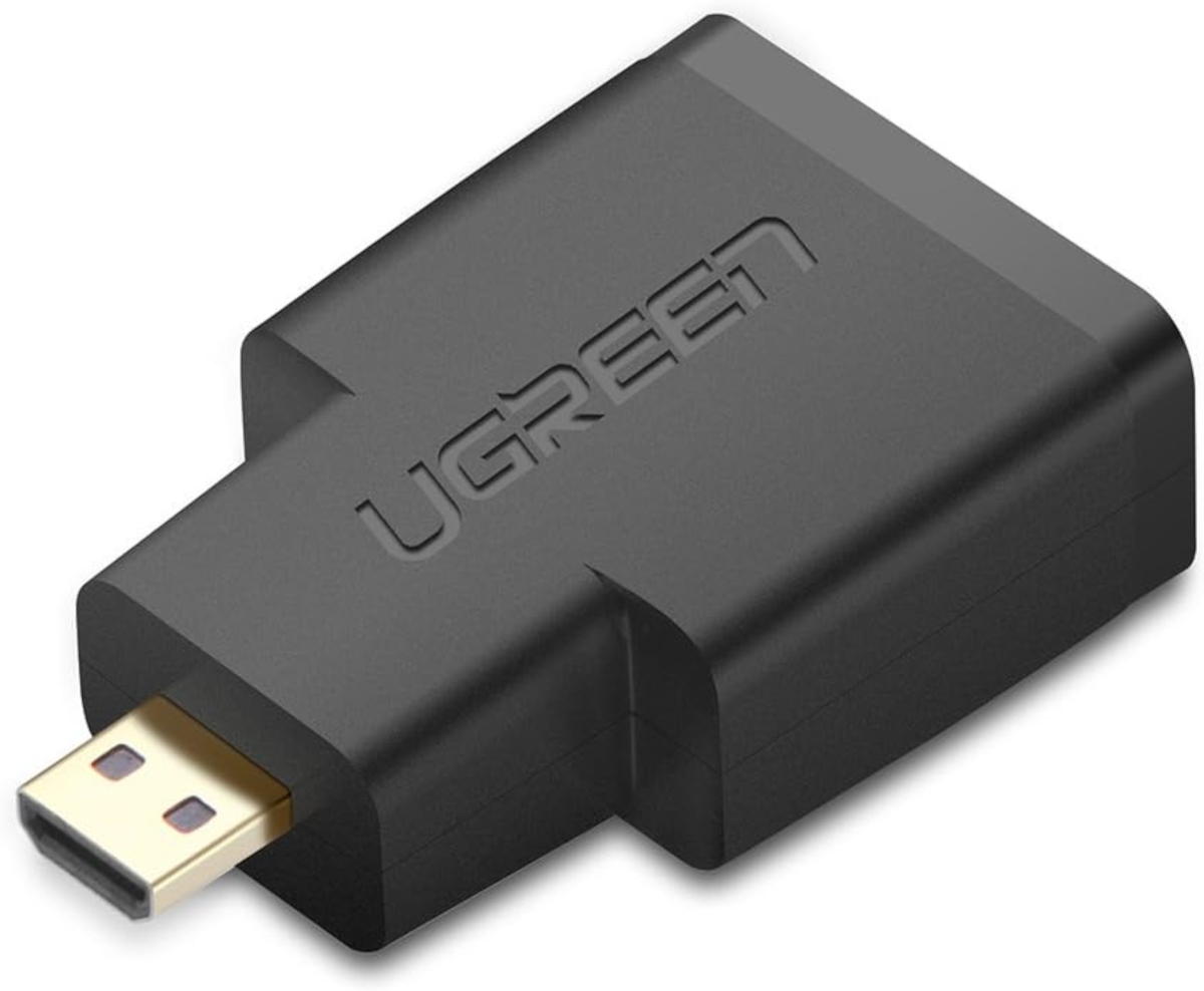 UGREEN Micro HDMI Male to HDMI Female Adapter – Black | 20106-20106 UGREEN Micro HDMI Male to HDMI Female Adapter – Black - Image 1