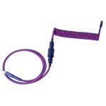 Keychron Premium Coiled Aviator USB Cable | Type-C + USB-A Adapter | Detachable Aviator Connector | 108 cm - Image 2