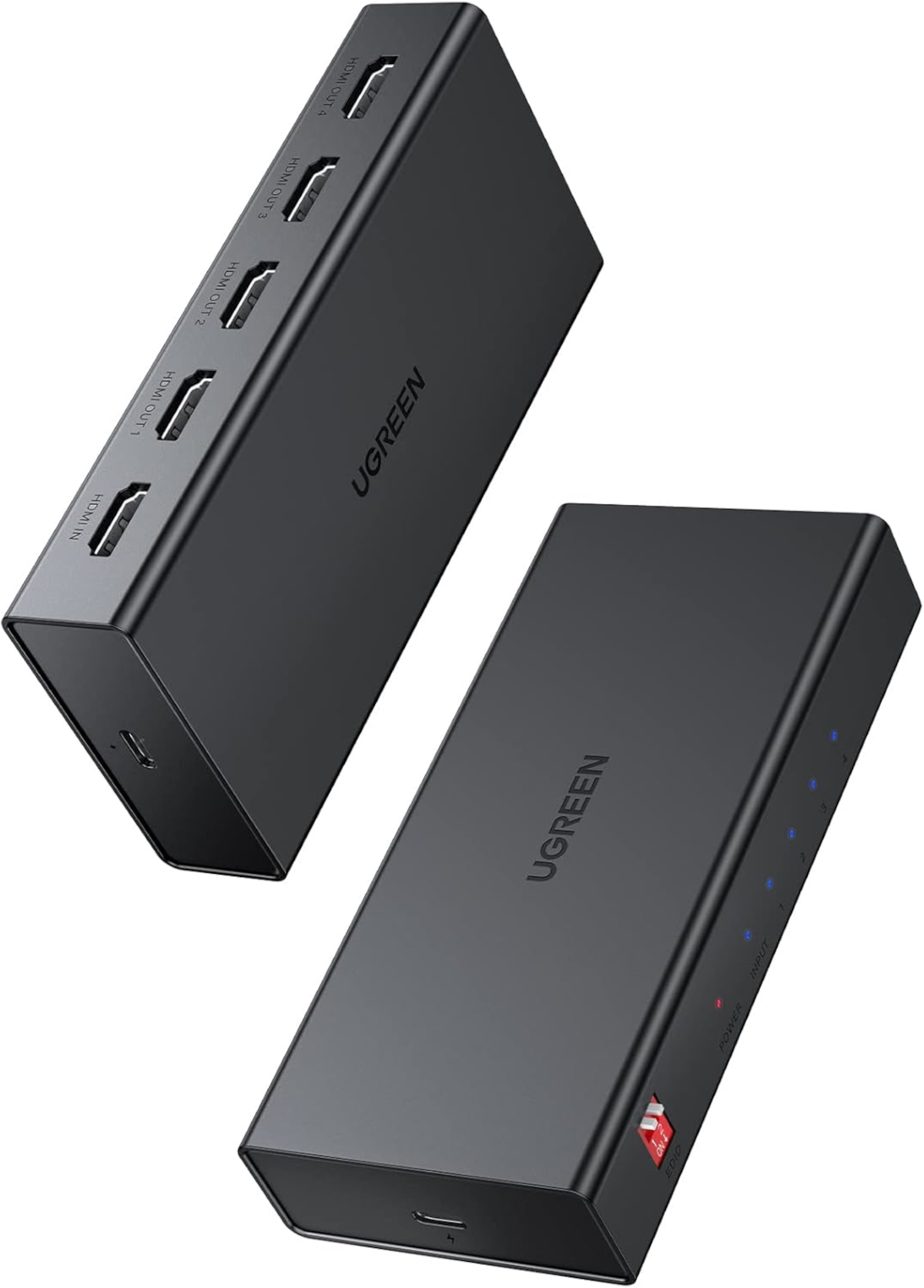 UGREEN HDMI 1×4 Video Splitter 4K – Black | CM620-40202EU UGREEN HDMI 1×4 Video Splitter 4K – Black - Image 1