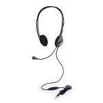 Port Stereo Headset with Mic with 1.2m Cable|1 x 3.5mm|Volume Controller - Black - Image 3