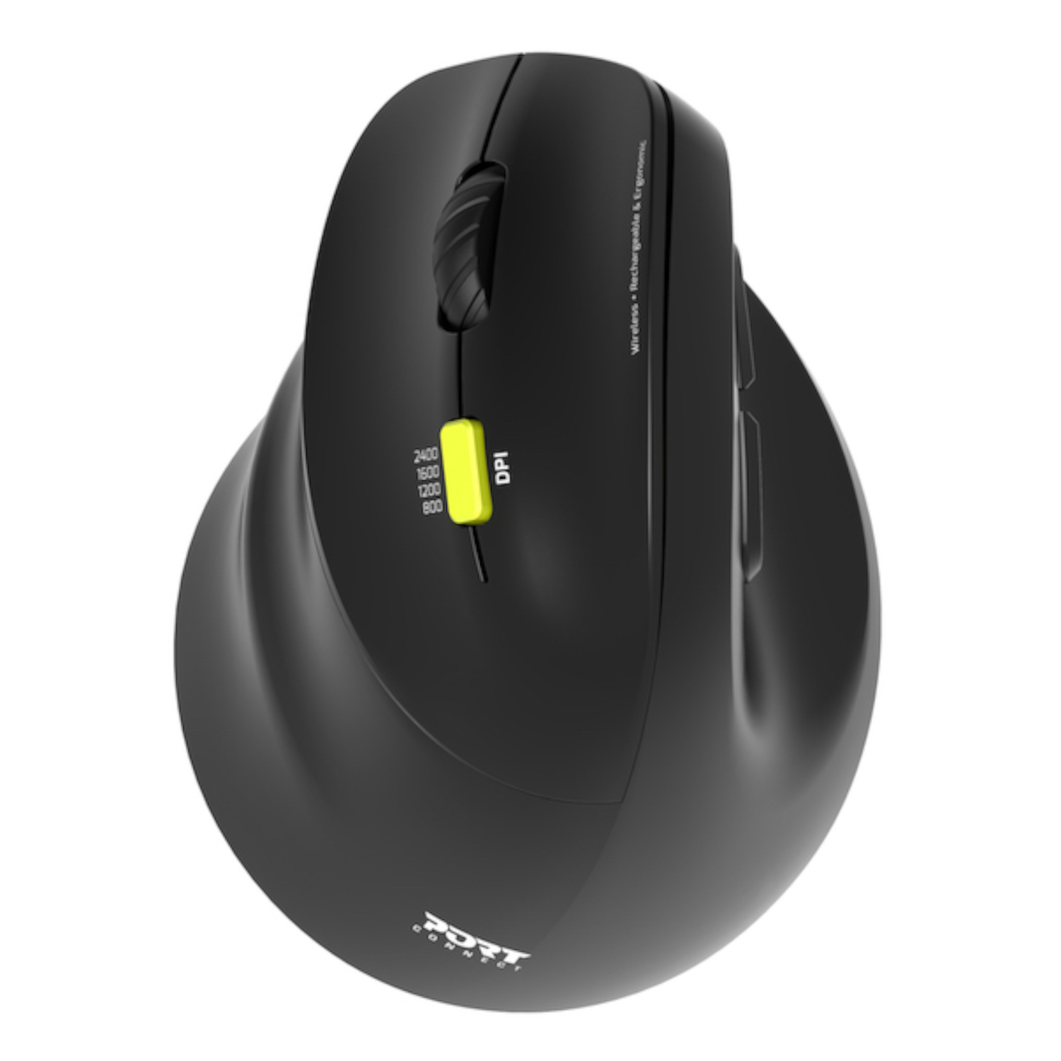 Port Connect Ergo Shape Rechargeable Wireless Mouse | 910008 Port Connect Ergo Shape Rechargeable Wireless Mouse - Image 1
