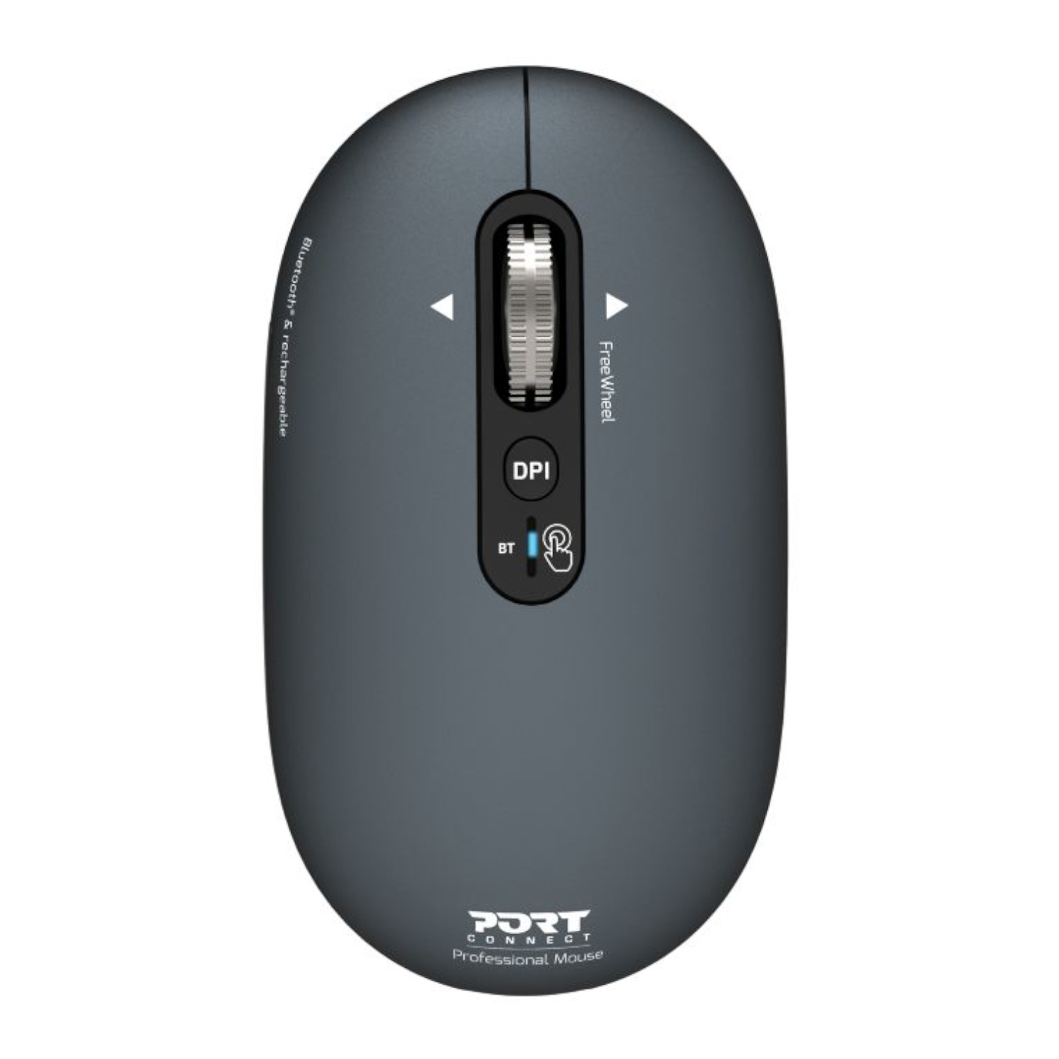 Port Connect PURE MAC Rechargeable Wireless and Bluetooth Mouse - Shadow | 910501 Port Connect PURE MAC Rechargeable Wireless and Bluetooth Mouse - Shadow - Image 1