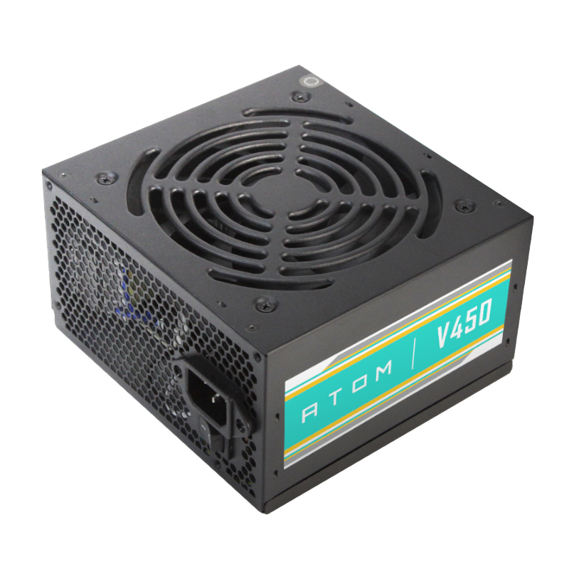 Antec Atom V450 Non-Modular Power Supply | ATOM V450 The Antec Atom V450 ATX Power Supply offers great reliability to keep your desktop powered all day. It features an output of 450W