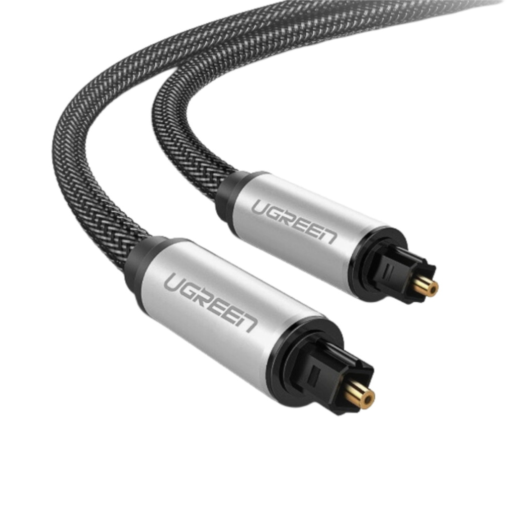 UGREEN AV108 Male to Male Toslink Optical Audio Cable 2m–Grey | AV108-10540 UGREEN AV108 Male to Male Toslink Optical Audio Cable 2m–Grey - Image 1