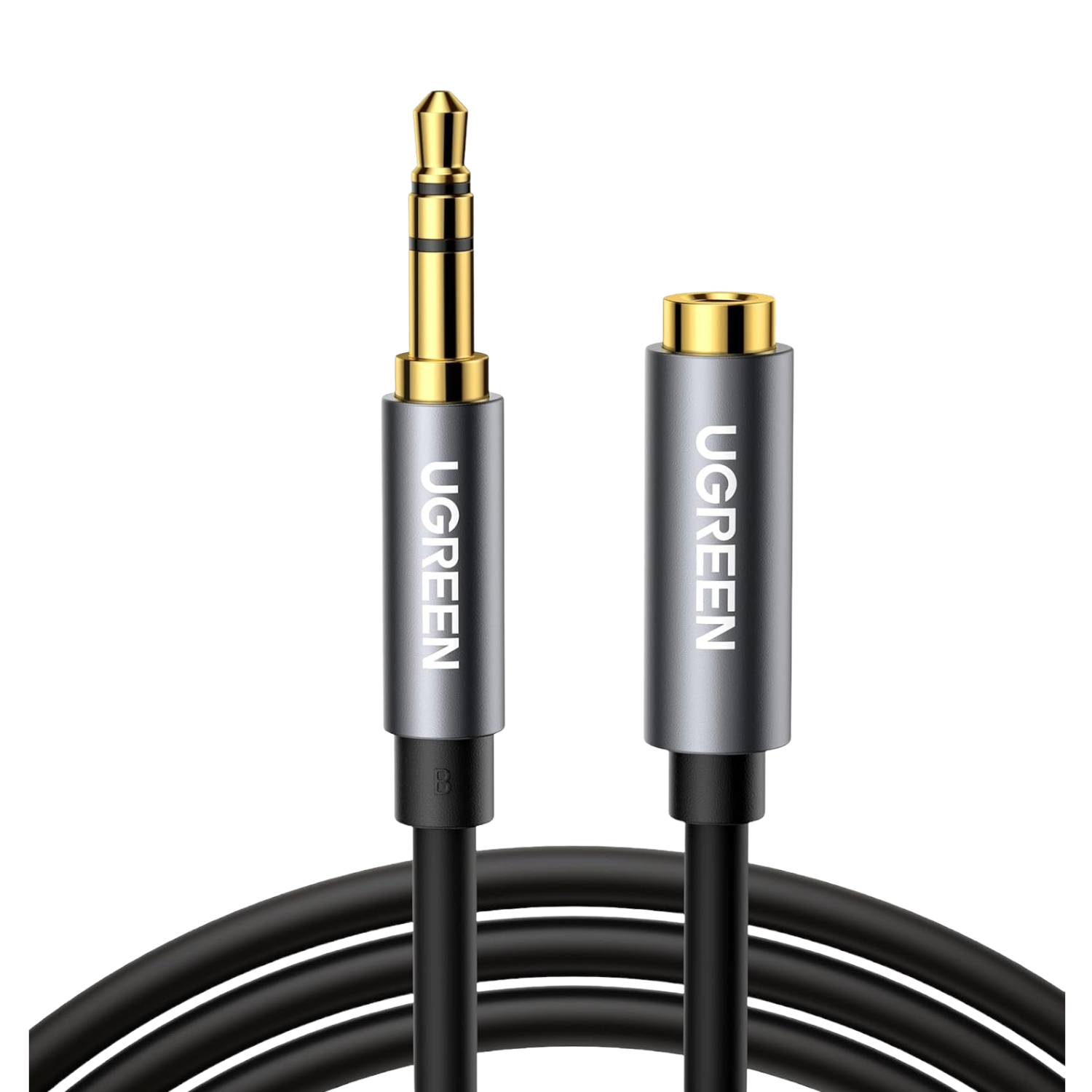 UGREEN AV118 3.5mm AUX Extension Cable 1m – Male to Female –(Black) | AV118-10592 UGREEN AV118 3.5mm AUX Extension Cable 1m – Male to Female –(Black) - Image 1