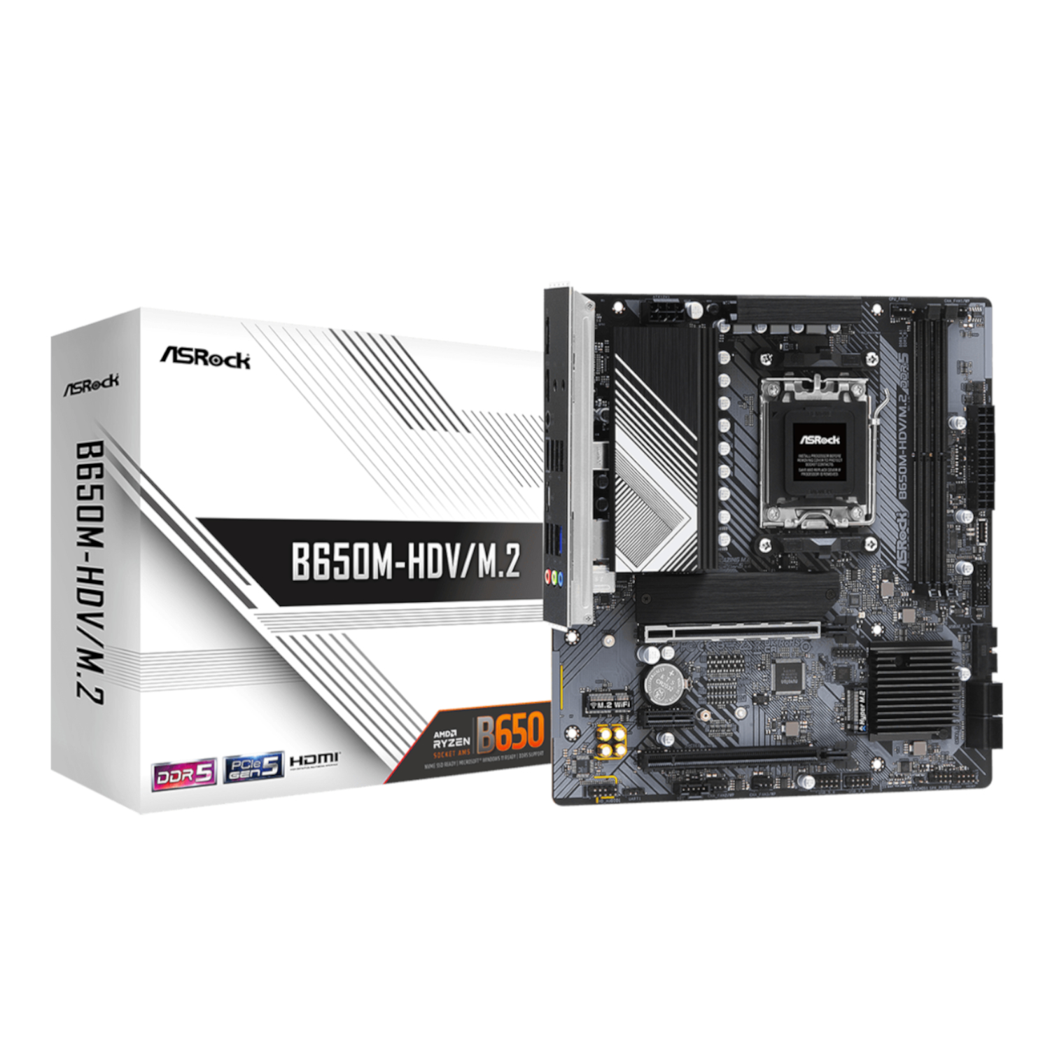 ASRock B650M-HDV/M.2 AM5 Micro-ATX Motherboard | B650M-HDV/M.2 ASRock B650M-HDV/M.2 AM5 Micro-ATX Motherboard - Image 1