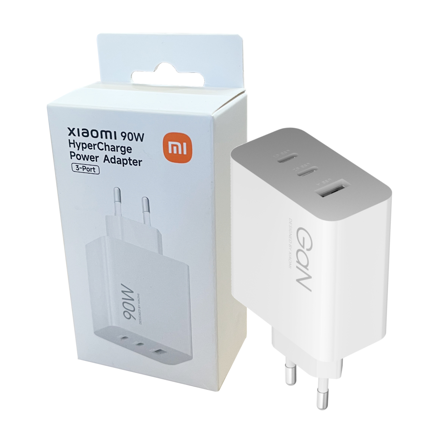 Xiaomi 90W HyperCharge 3-Port Fast Charger – White | BHR087MEU Xiaomi 90W HyperCharge 3-Port Fast Charger – White - Image 1