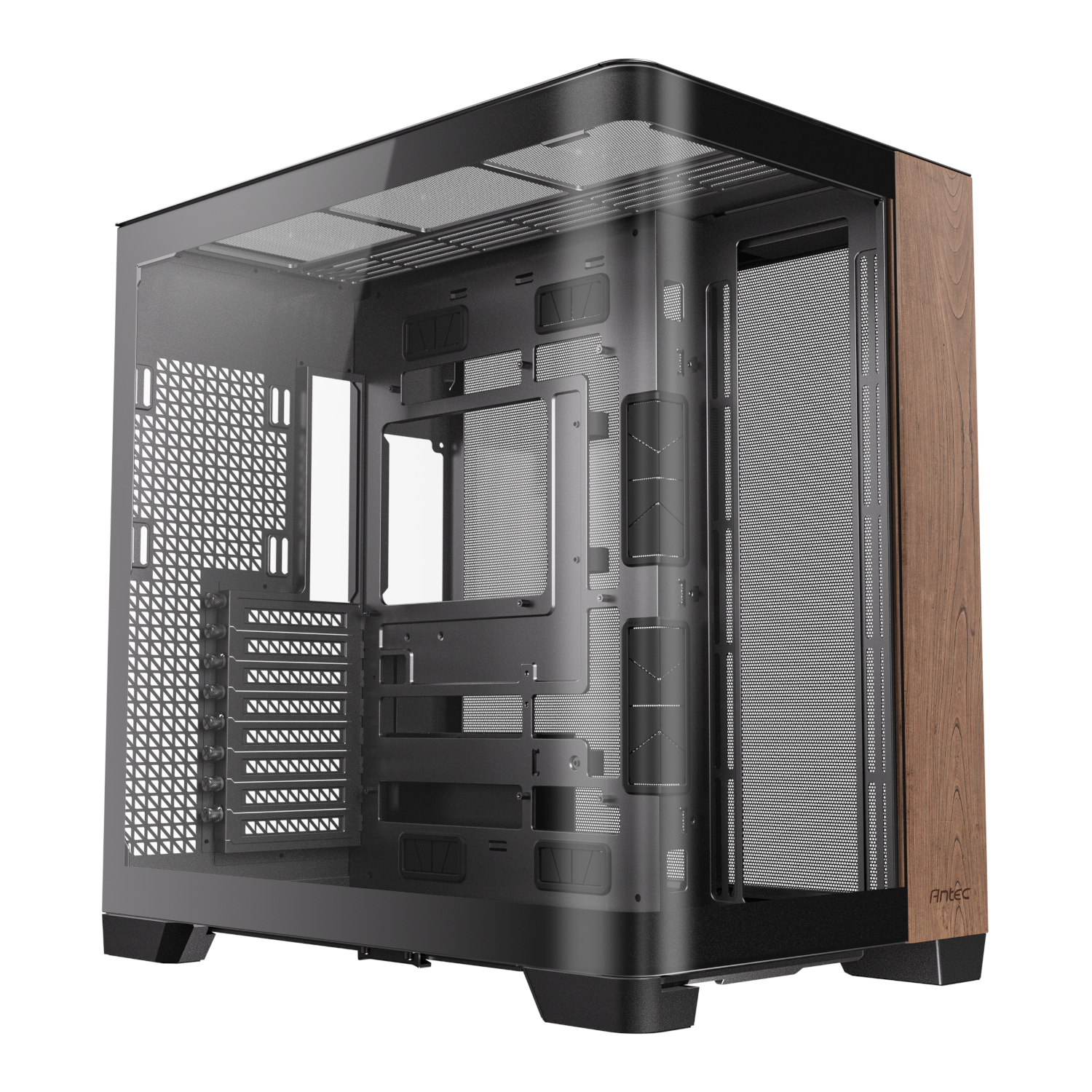 Antec C8 Curved Wood E-ATX | ATX | Micro-ATX | ITX Dual Chamber Gaming Chassis - Black | C8 CURVED WOOD Antec C8 Curved Wood E-ATX | ATX | Micro-ATX | ITX Dual Chamber Gaming Chassis - Black - Image 1