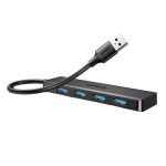 UGREEN 4-in-1 USB 3.0 Hub - High-Speed 5Gbps Data Transfer - Grey - Image 4