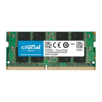 Increase system performance and multitask with ease with the Crucial 8GB DDR4 3200 MHz SO-DIMM Single Ranked Module. It features 8GB of high speed DDR4 3200MHz memory that is ideal for upgrading your laptop.
