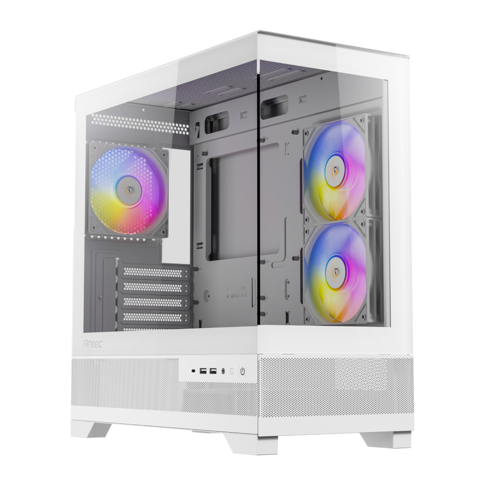 Antec CX500M Micro-ATX | ITX RGB Mini-Tower Gaming Chassis Type-C - White | CX500M W Antec CX500M Micro-ATX | ITX RGB Mini-Tower Gaming Chassis Type-C - White - Image 1