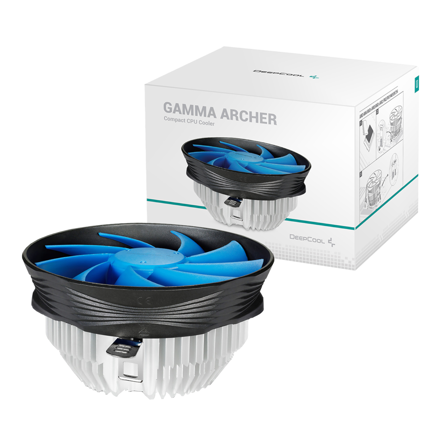 DeepCool Gamma Archer 120mm CPU Cooler - Black/Blue | DP-MCAL-GA DeepCool Gamma Archer 120mm CPU Cooler - Black/Blue - Image 1