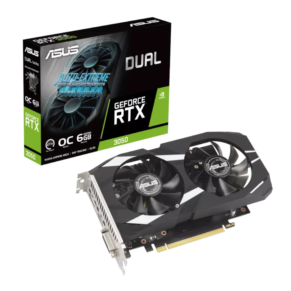 ASUS Nvidia GeForce RTX 3050 Dual OC 6G Graphic Card | DUAL-RTX3050-O6G ASUS Nvidia GeForce RTX 3050 Dual OC 6G Graphic Card - Image 1