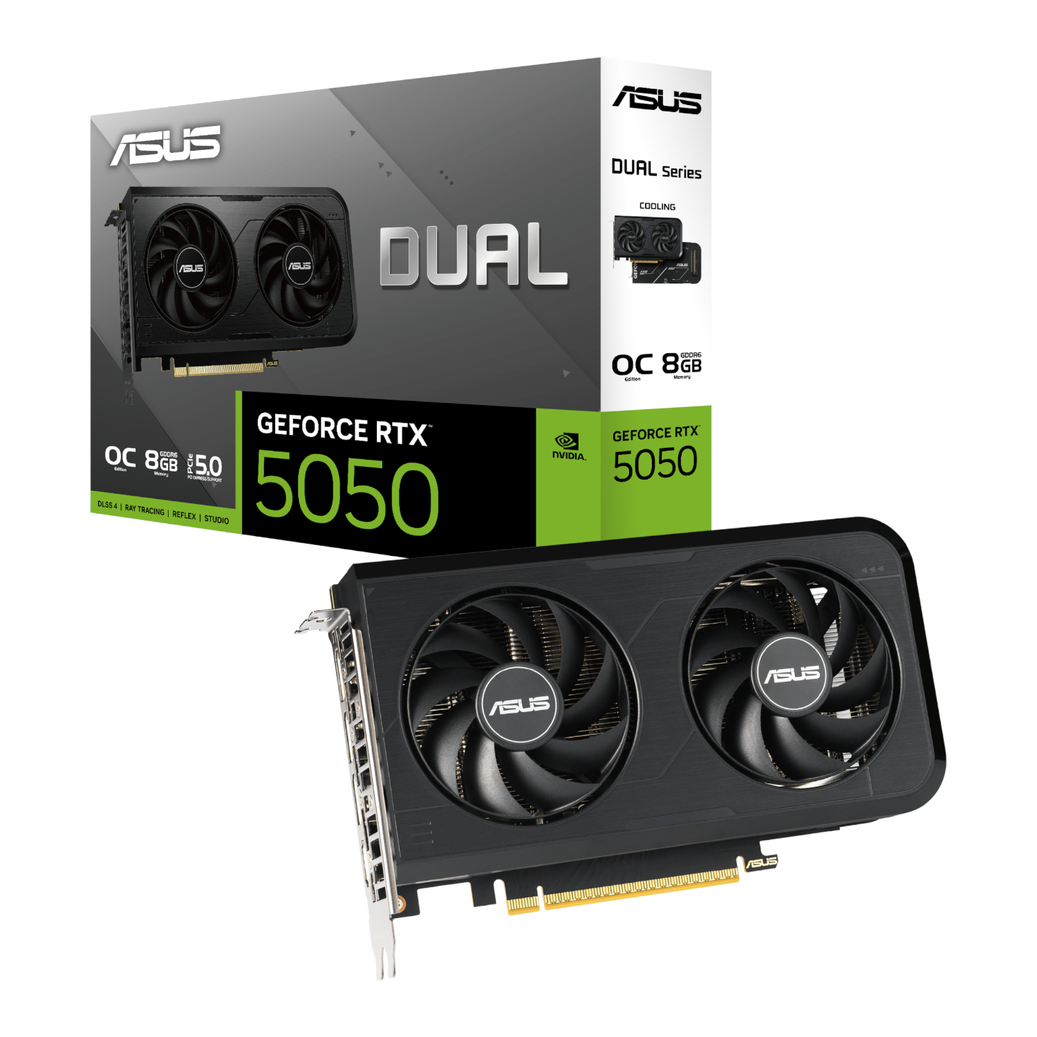 Asus Nvidia GeForce RTX 5050 Dual OC 8GB GDDR6 Graphics Card | DUAL-RTX5050-O8G Asus Nvidia GeForce RTX 5050 Dual OC 8GB GDDR6 Graphics Card - Image 1