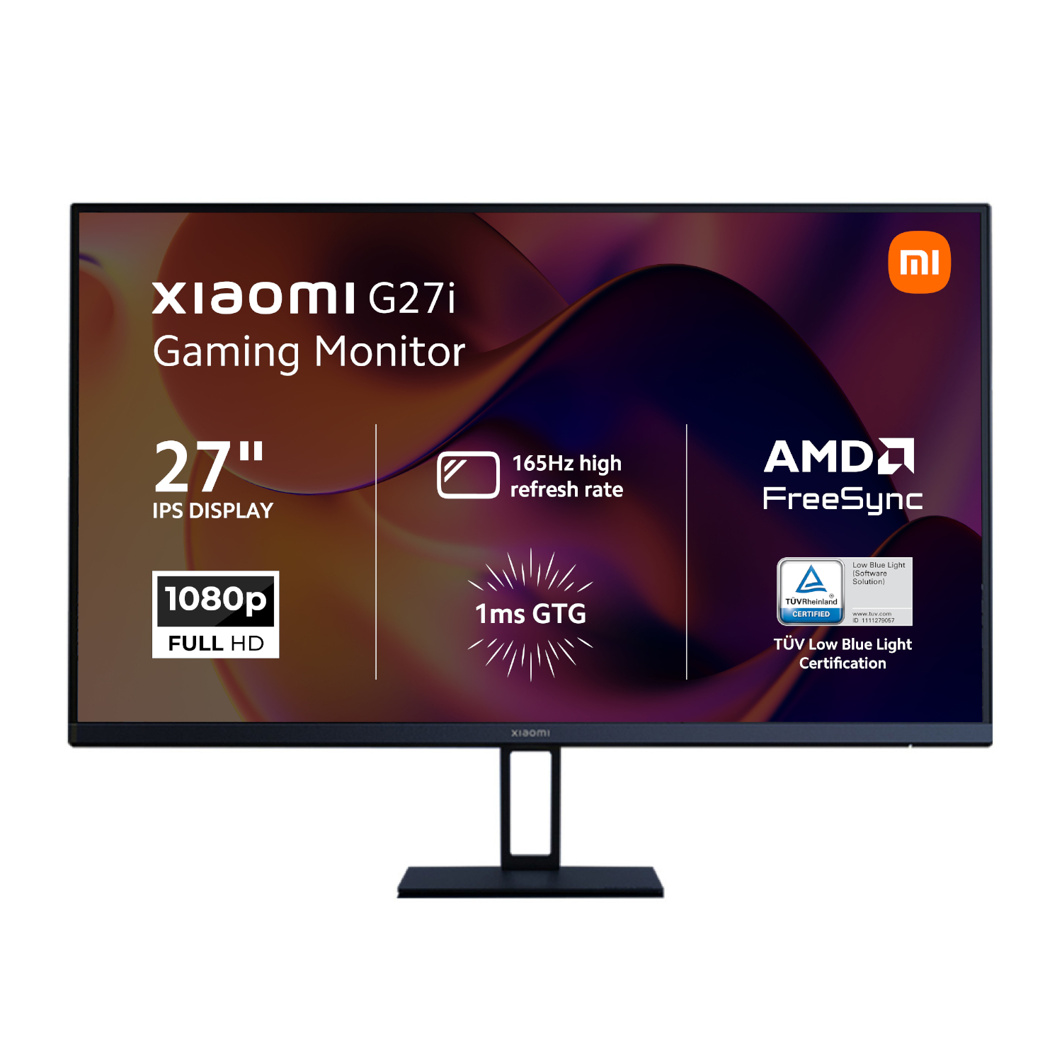 Xiaomi G27i 27" Full HD 1080p IPS Gaming Monitor (165Hz Xiaomi G27i 27" Full HD 1080p IPS Gaming Monitor (165Hz, 1ms, 16:9, HDMI/DP, and AMD FreeSync Premium) - Image 1