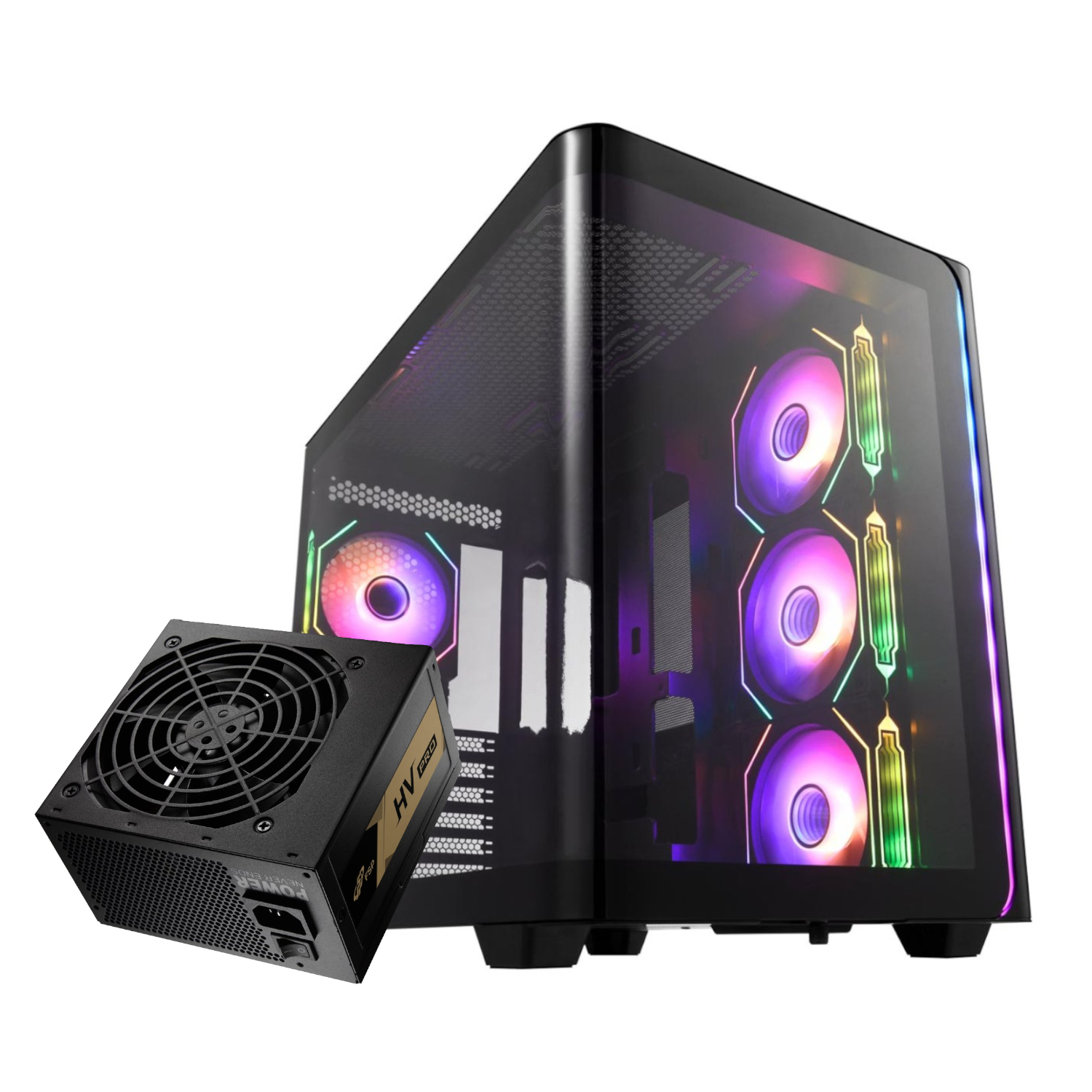 FSP M580 ATX Gaming Chassis and HV Pro 650W Power Supply Bundle | FSP10 FSP M580 ATX Gaming Chassis and HV Pro 650W Power Supply Bundle - Image 1