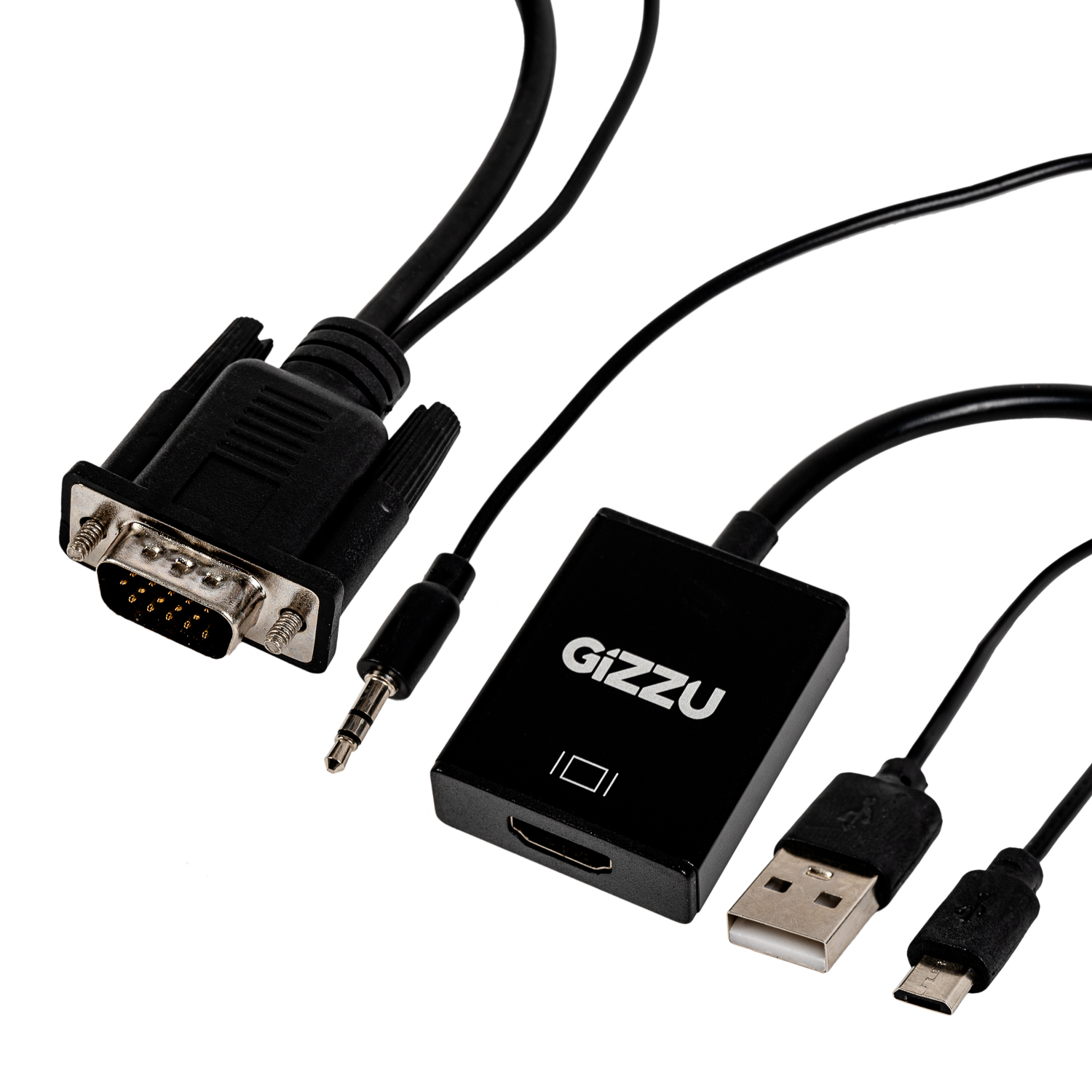 Gizzu 1080P VGA to HDMI Adapter with Audio | GAPVHA Gizzu 1080P VGA to HDMI Adapter with Audio - Image 1