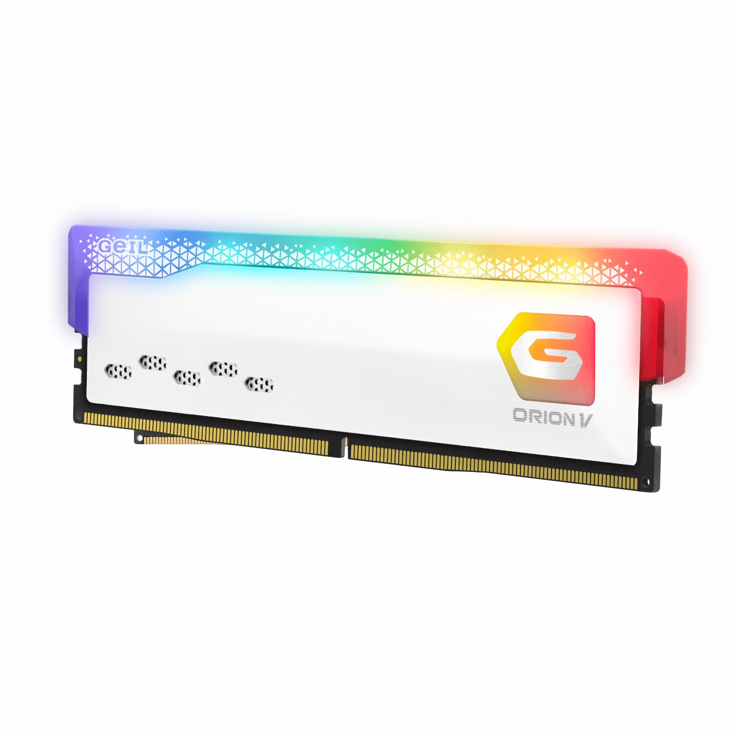 GeIL Orion RGB 16GB 6000MHz DDR5 RAM- White | GAVSW516GB6000C38BSC Experience immersive performance with the GeILĀ Orion V RGB 16GB DDR5 6000MHz Gaming RAM