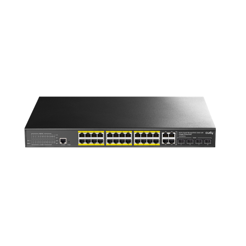 Cudy 24 Port Layer 2 Managed Gigabit PoE Switch | GS2028PS4 Cudy 24 Port Layer 2 Managed Gigabit PoE Switch - Image 1